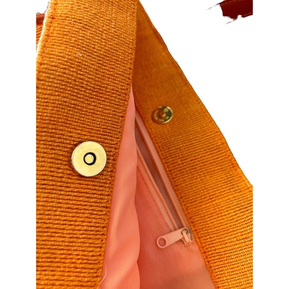 Leather and Fine‎ Jute Woven Tote Shoulder Bag Gorgeous Detail EUC - Picture 8 of 13